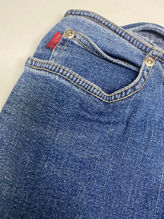 Men’s Straight Fit Jeans in Distressed Blue Denim - Picture 3 of 10